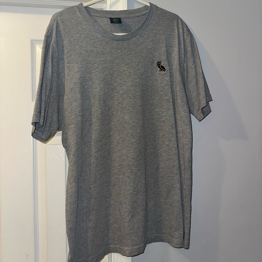 Drake October’s Very Own OVO Cotton Grey T Shirt Large